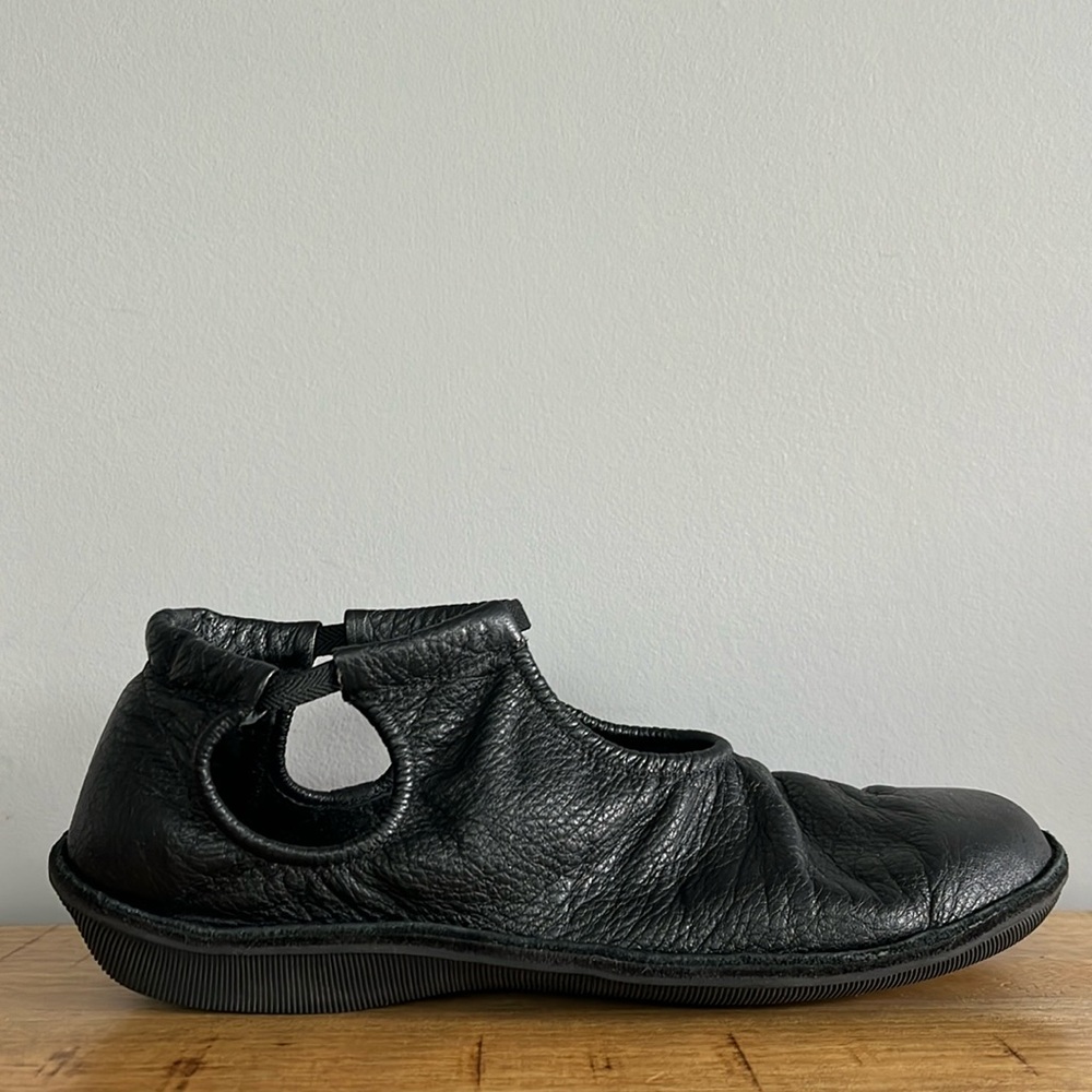 Loints of Holland Turbo Black Leather Flats size 8.5 (eu 39)